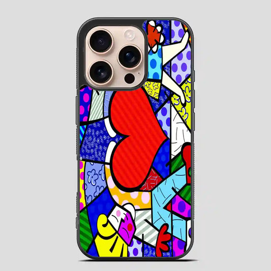 Romero Britto Chick Art Lovers iPhone 16 Pro Case