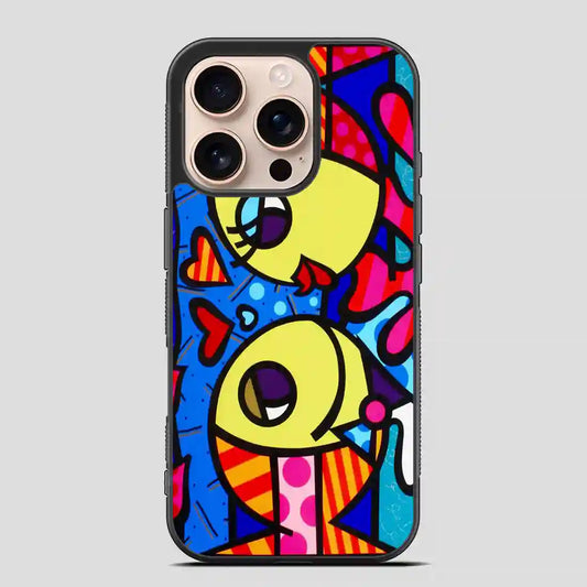 Romero Britto Fish Lovers iPhone 16 Pro Case