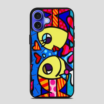 Romero Britto Fish Lovers iPhone 16 Case