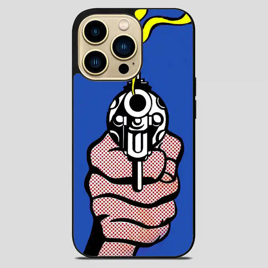 Roy Lichtenstein Gun In America iPhone 14 Pro Max Case