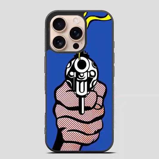 Roy Lichtenstein Gun In America iPhone 16 Pro Case