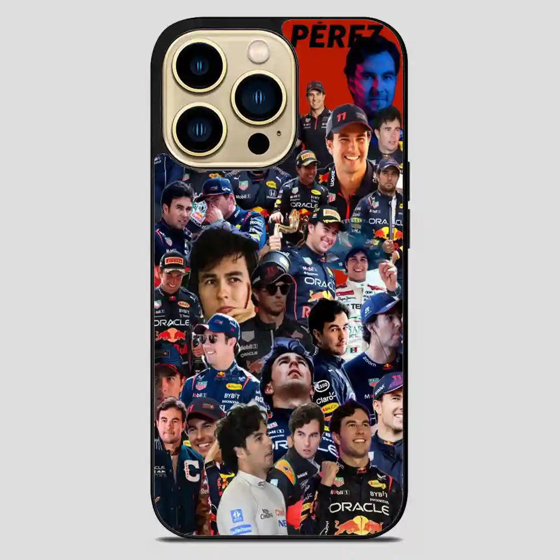 Sergio Perez Collage Fvintage iPhone 14 Pro Max Case