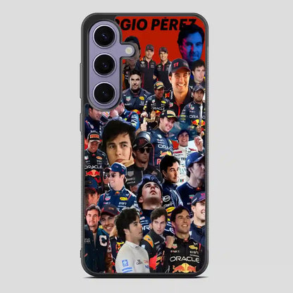 Sergio Perez Collage Fvintage Samsung Galaxy S24 Case