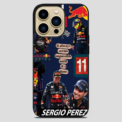 Sergio Perez Collage iPhone 14 Pro Max Case