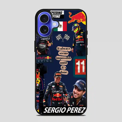 Sergio Perez Collage iPhone 16 Case