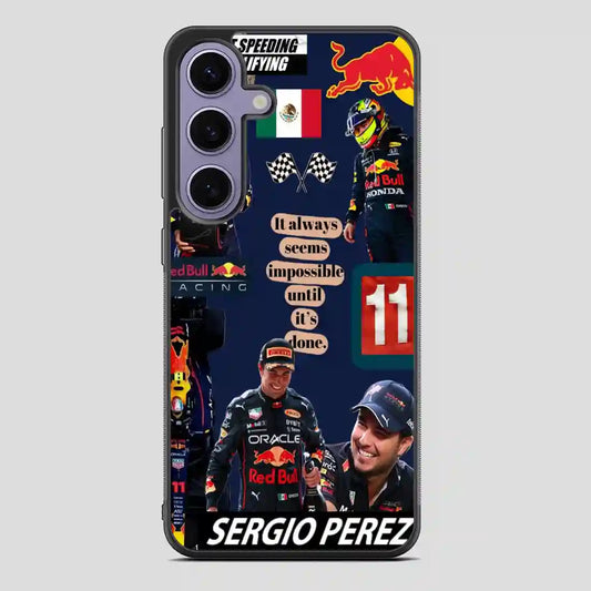 Sergio Perez Collage Samsung Galaxy S24 Case