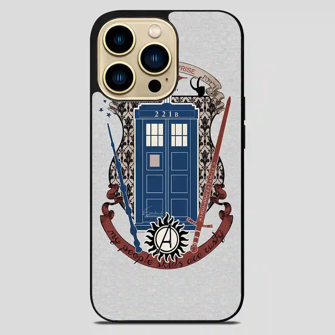 Sherlock Holmes Tardis Doctor Who iPhone 14 Pro Max Case