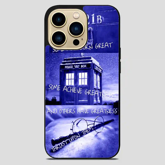 Sherlock Holmes Tardis Police Box Harry Potter iPhone 14 Pro Max Case