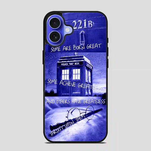 Sherlock Holmes Tardis Police Box Harry Potter iPhone 16 Case