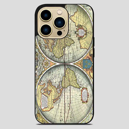 Silver Map iPhone 14 Pro Max Case