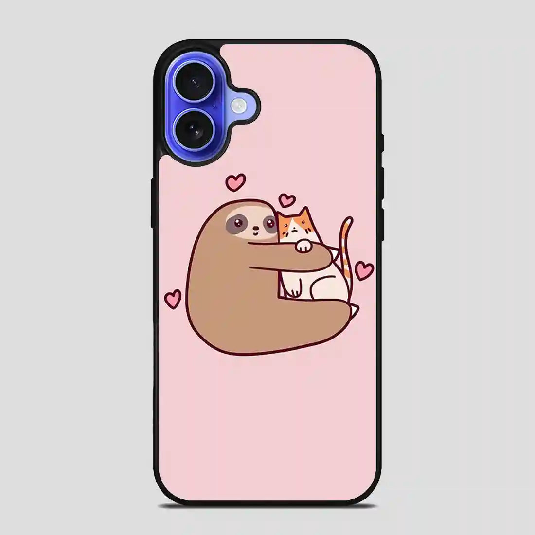 Sloth Loves Cat iPhone 16 Case