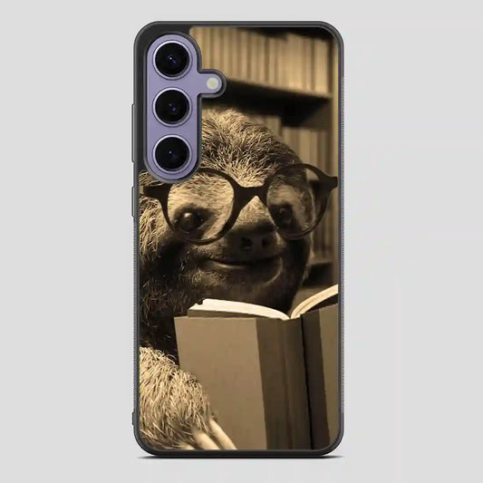 Sloth Reading Samsung Galaxy S24 Case