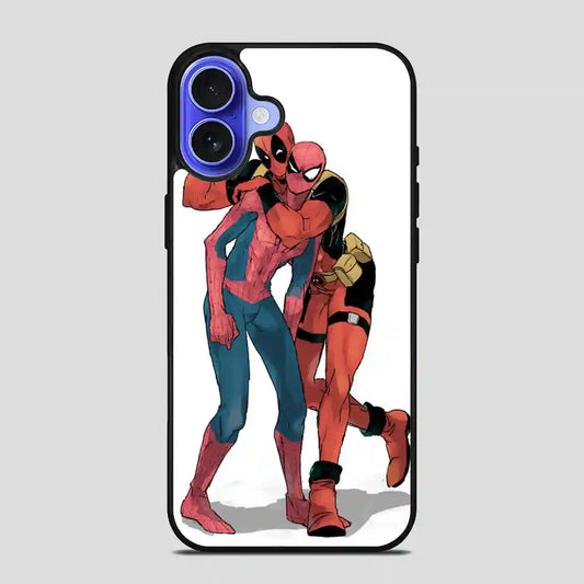 Spiderman And Deadpoll Friends iPhone 16 Case