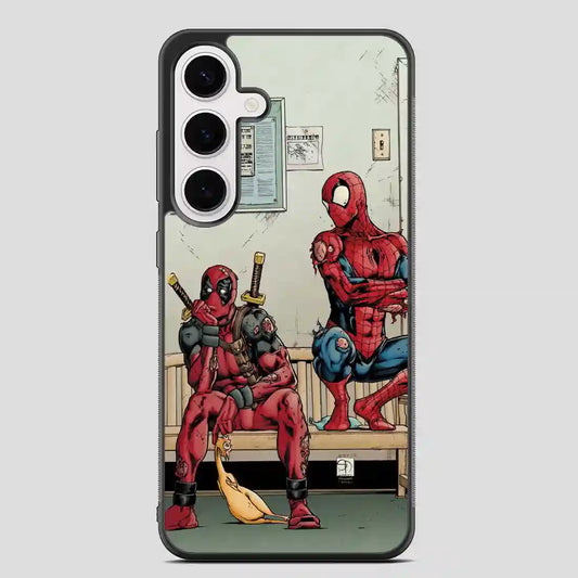 Spiderman And Deadpoll Funny Samsung Galaxy S24 FE Case