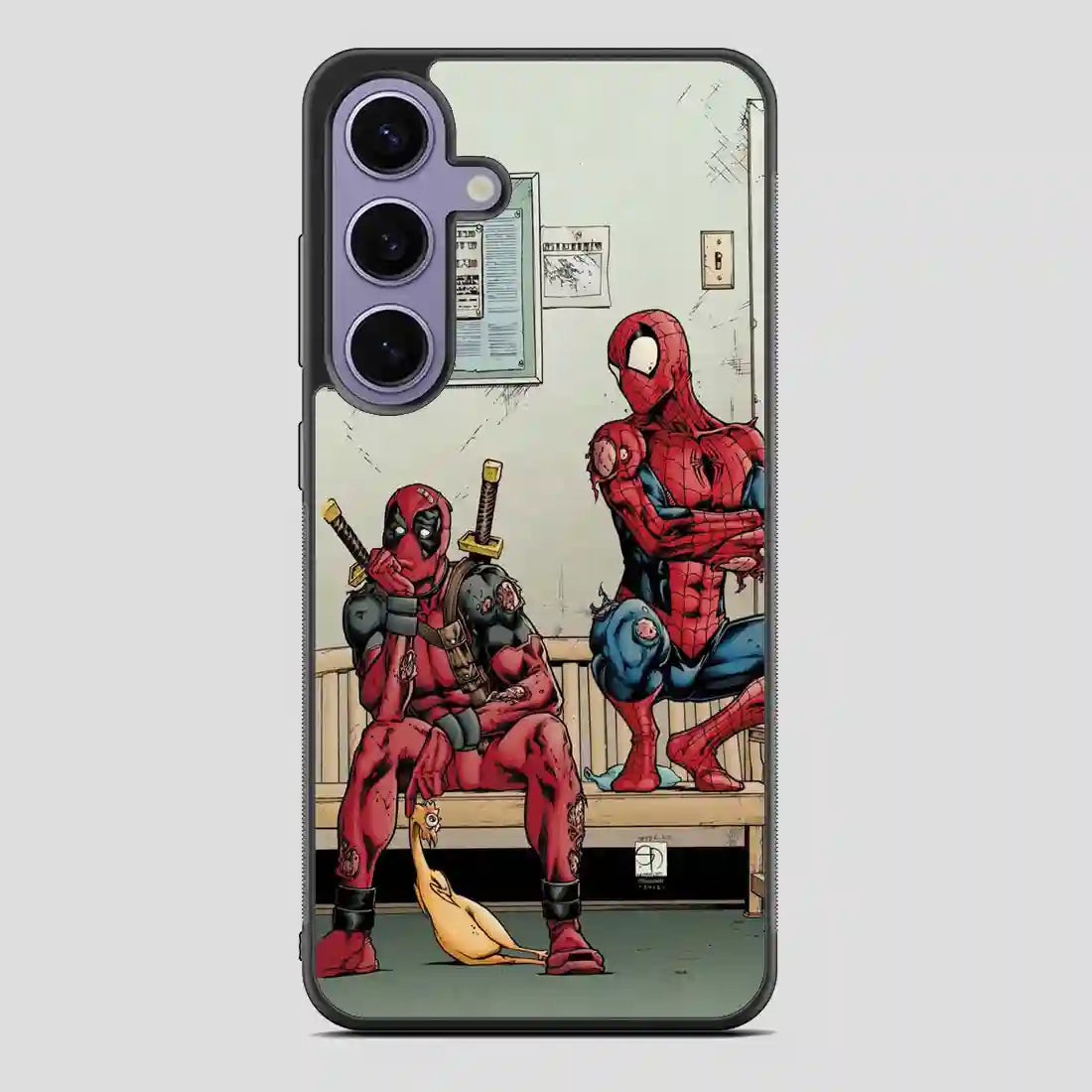 Spiderman And Deadpoll Funny Samsung Galaxy S24 Case