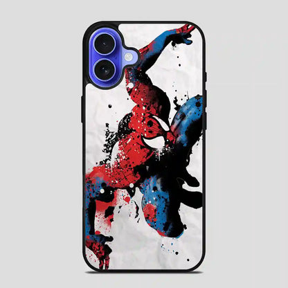 Spiderman Painting Watercolor Retro iPhone 16 Case