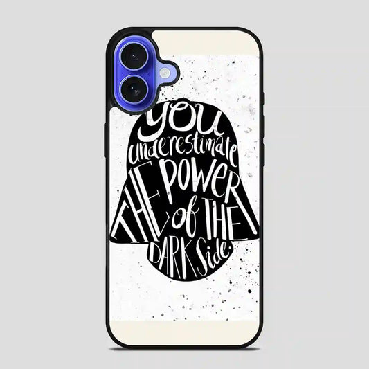 Star Wars Darth Vader Helmet Typography Quote iPhone 16 Case