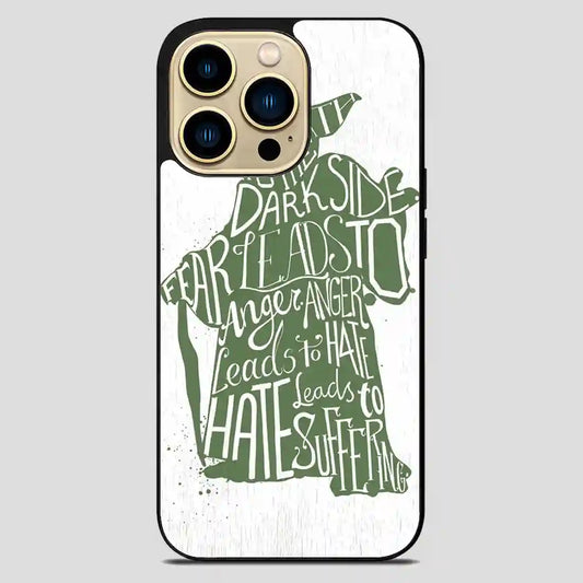 Star Wars Yoda Jedi Typography Quote iPhone 14 Pro Max Case