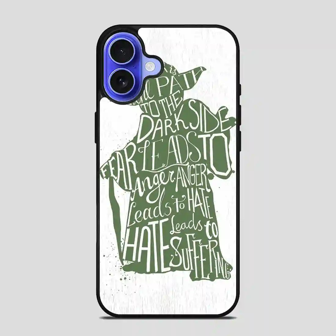 Star Wars Yoda Jedi Typography Quote iPhone 16 Case