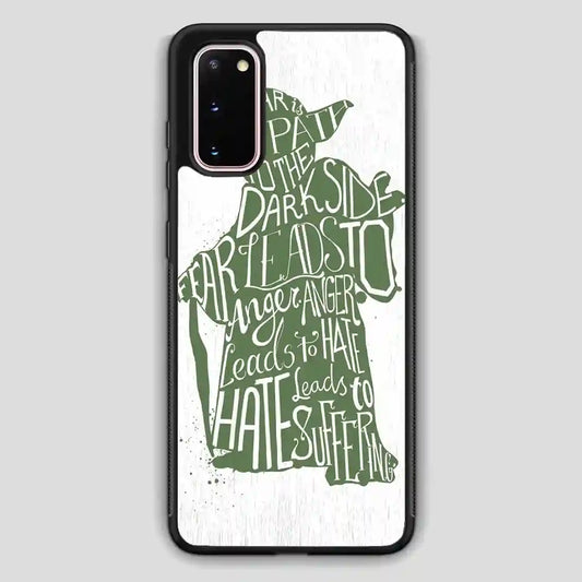 Star Wars Yoda Jedi Typography Quote Samsung Galaxy S20 Case