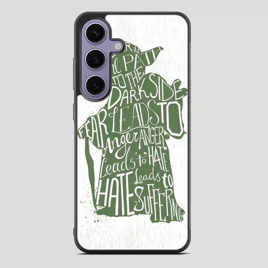 Star Wars Yoda Jedi Typography Quote Samsung Galaxy S24 Case