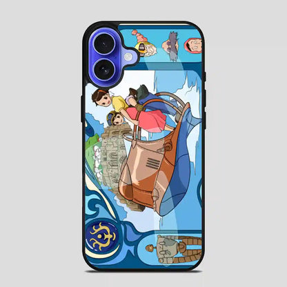 Studio Ghibli Castle In The Sky Laputa Art Nouveau iPhone 16 Case