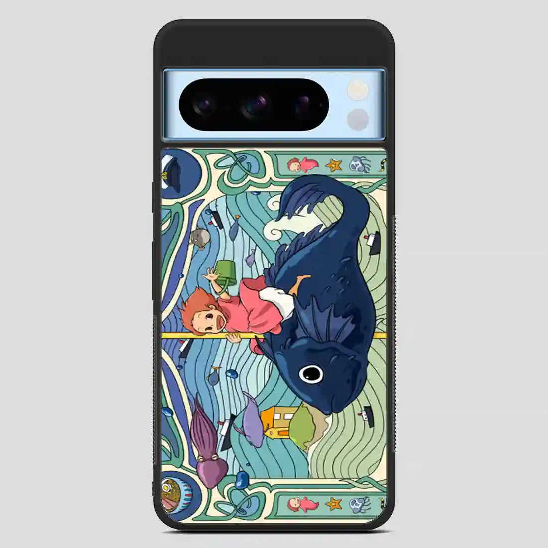 Studio Ghibli Ponyo Running On Fish Google Pixel 8 Pro Case