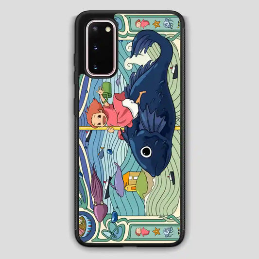 Studio Ghibli Ponyo Running On Fish Samsung Galaxy S20 Case