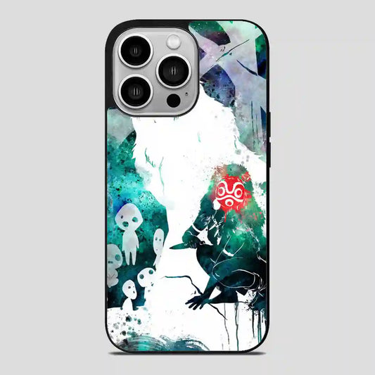 Studio Ghibli Princess Mononoke Ft San Of The Wolf Tribe Watercolor iPhone 14 Pro Case