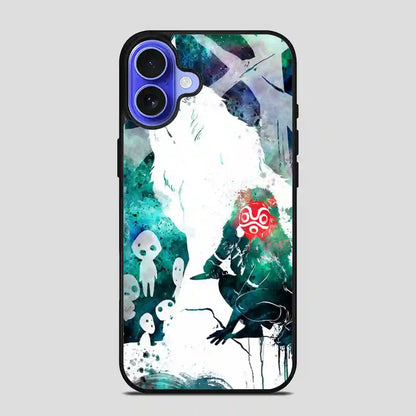 Studio Ghibli Princess Mononoke Ft San Of The Wolf Tribe Watercolor iPhone 16 Case