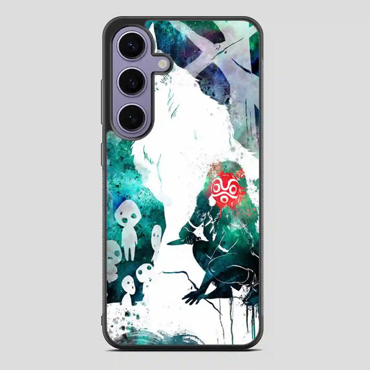 Studio Ghibli Princess Mononoke Ft San Of The Wolf Tribe Watercolor Samsung Galaxy S24 Case