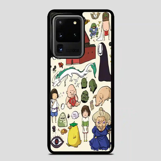 Studio Ghibli Spirited Away Characters Doodle Samsung Galaxy S20 Ultra Case