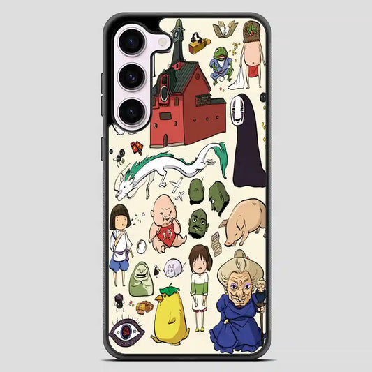 Studio Ghibli Spirited Away Characters Doodle Samsung Galaxy S23 Case