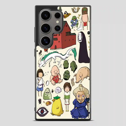 Studio Ghibli Spirited Away Characters Doodle Samsung Galaxy S24 Ultra Case