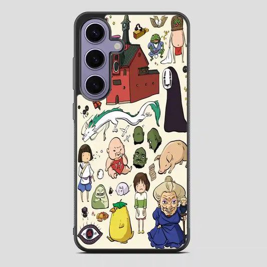 Studio Ghibli Spirited Away Characters Doodle Samsung Galaxy S24 Case