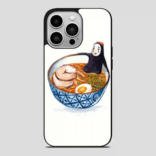 Studio Ghibli Watercolor Spirited Away No Face Ramen Bath iPhone 14 Pro Case