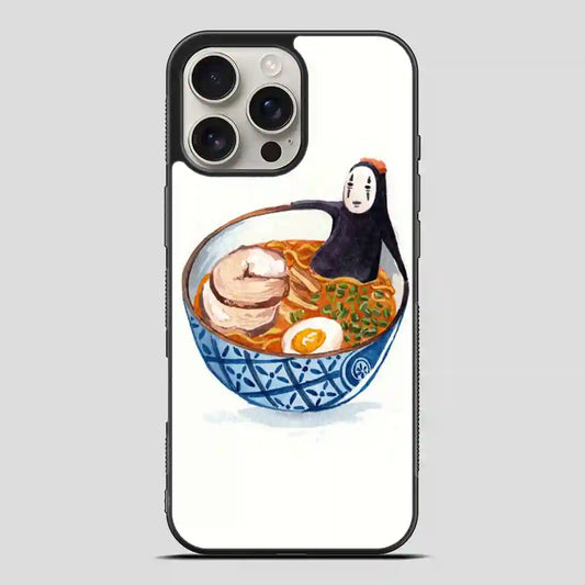 Studio Ghibli Watercolor Spirited Away No Face Ramen Bath iPhone 16 Pro Max Case