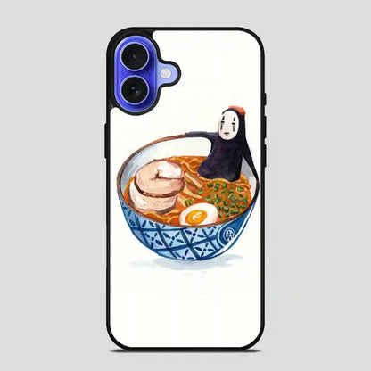 Studio Ghibli Watercolor Spirited Away No Face Ramen Bath iPhone 16 Case