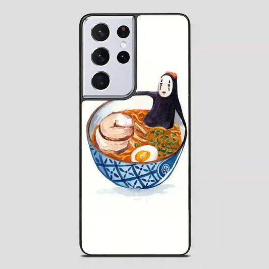 Studio Ghibli Watercolor Spirited Away No Face Ramen Bath Samsung Galaxy S21 Ultra Case