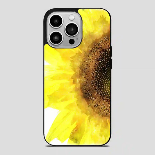 Sun Flower Watercolor iPhone 14 Pro Case