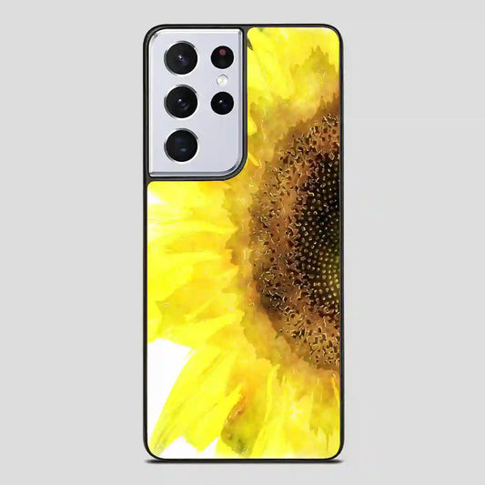 Sun Flower Watercolor Samsung Galaxy S21 Ultra Case