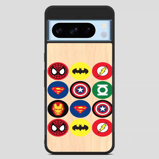 Superhero Cupcake Circles Google Pixel 8 Pro Case