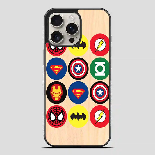 Superhero Cupcake Circles iPhone 16 Pro Max Case