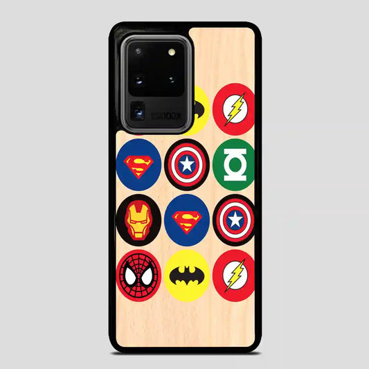 Superhero Cupcake Circles Samsung Galaxy S20 Ultra Case