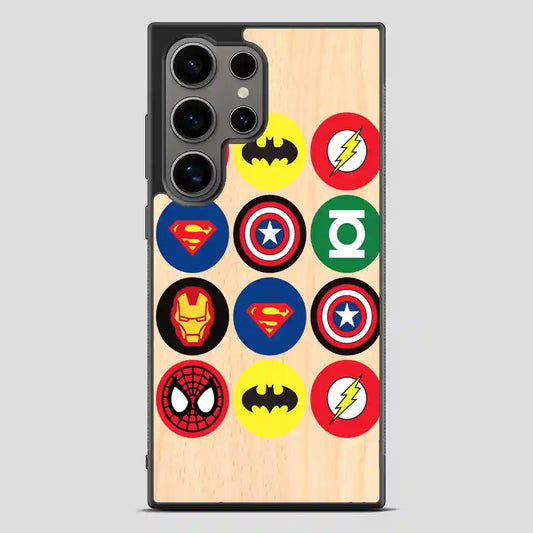 Superhero Cupcake Circles Samsung Galaxy S24 Ultra Case