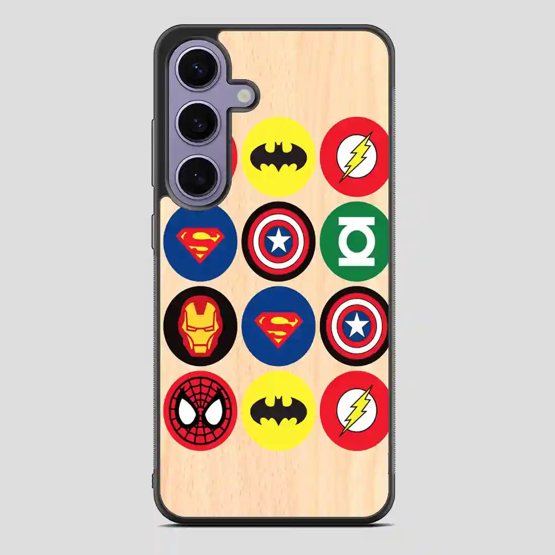 Superhero Cupcake Circles Samsung Galaxy S24 Case