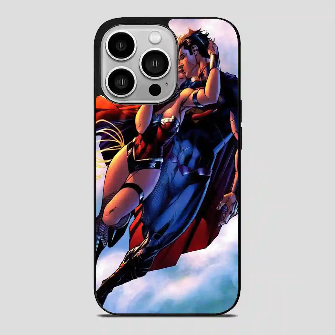 Superman And Wonder Woman Kiss iPhone 14 Pro Case