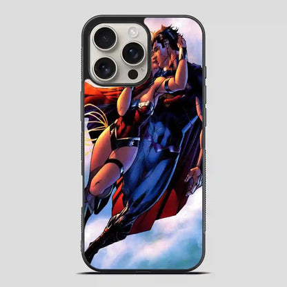 Superman And Wonder Woman Kiss iPhone 16 Pro Max Case