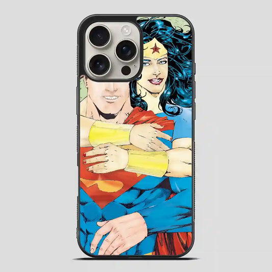 Superman And Wonder Woman Retro iPhone 16 Pro Max Case