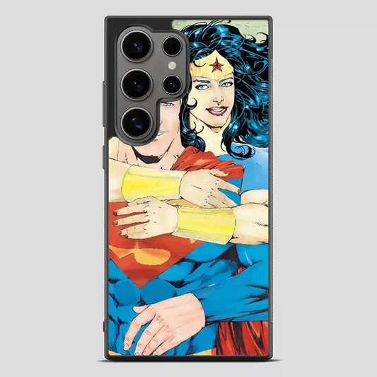 Superman And Wonder Woman Retro Samsung Galaxy S24 Ultra Case